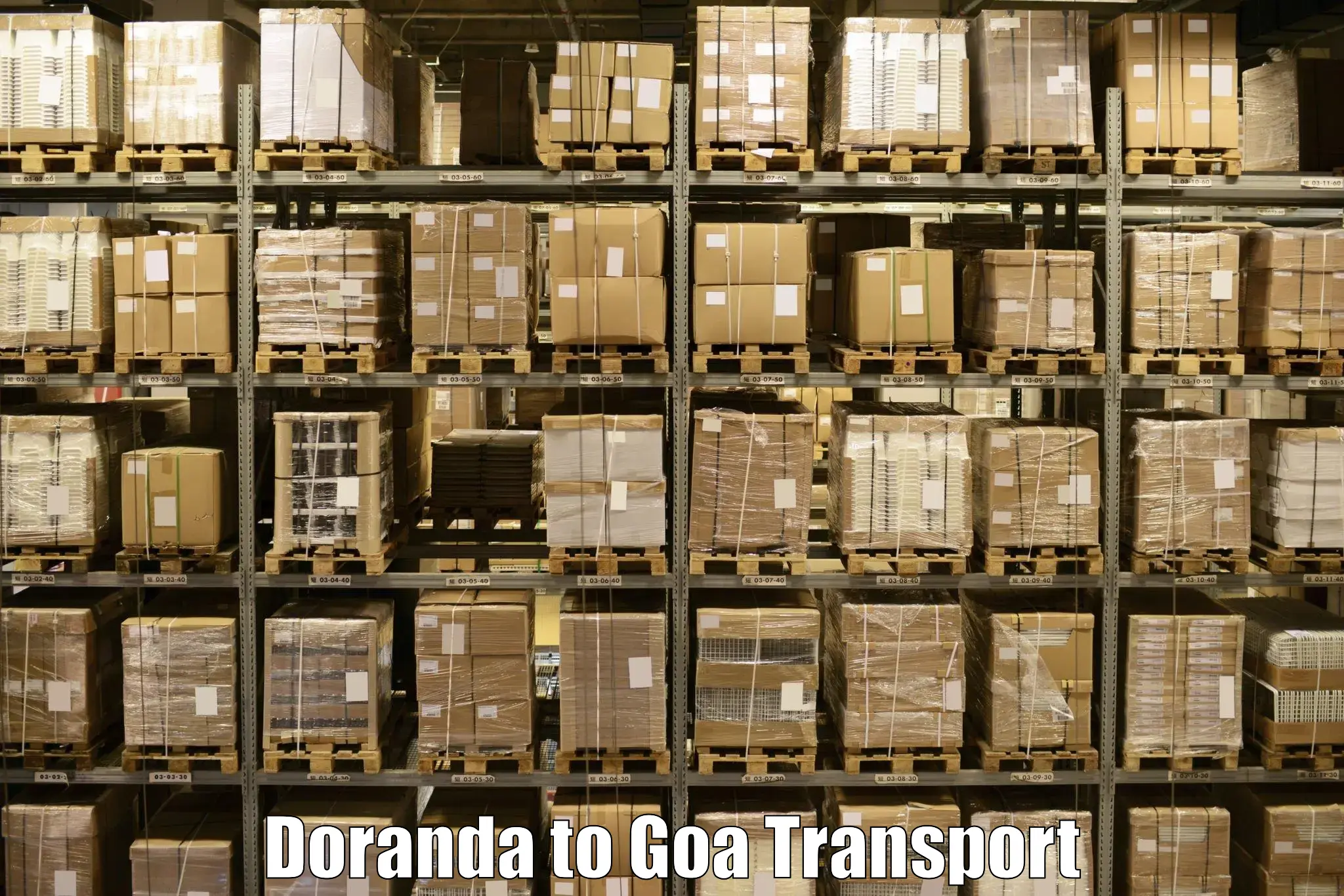 Air cargo transport services Doranda to Goa