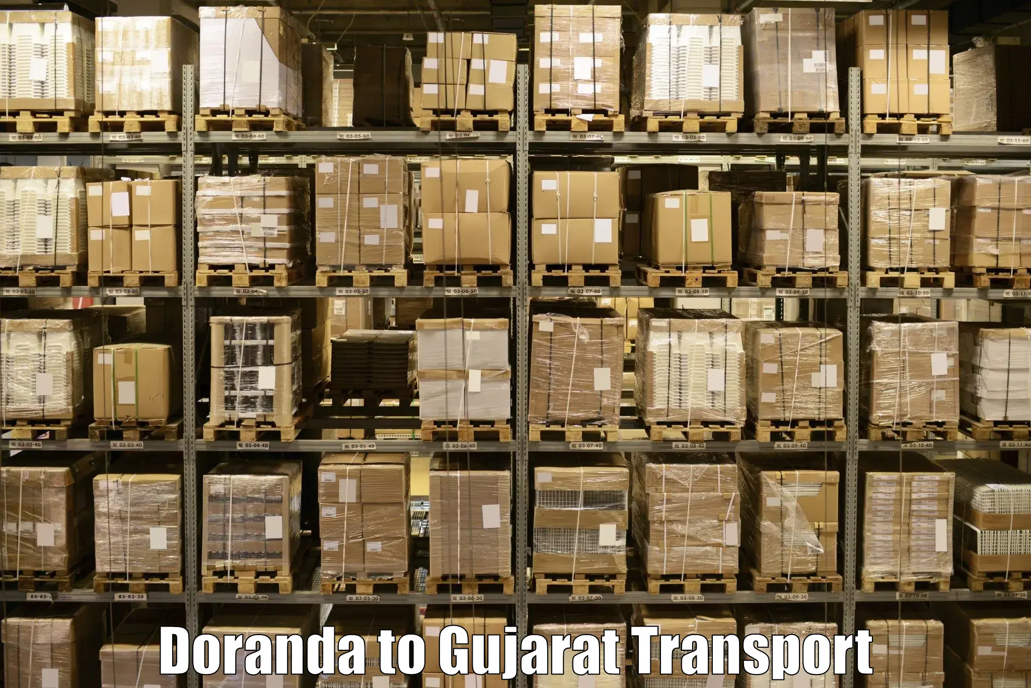 Pick up transport service Doranda to Narmada Gujarat