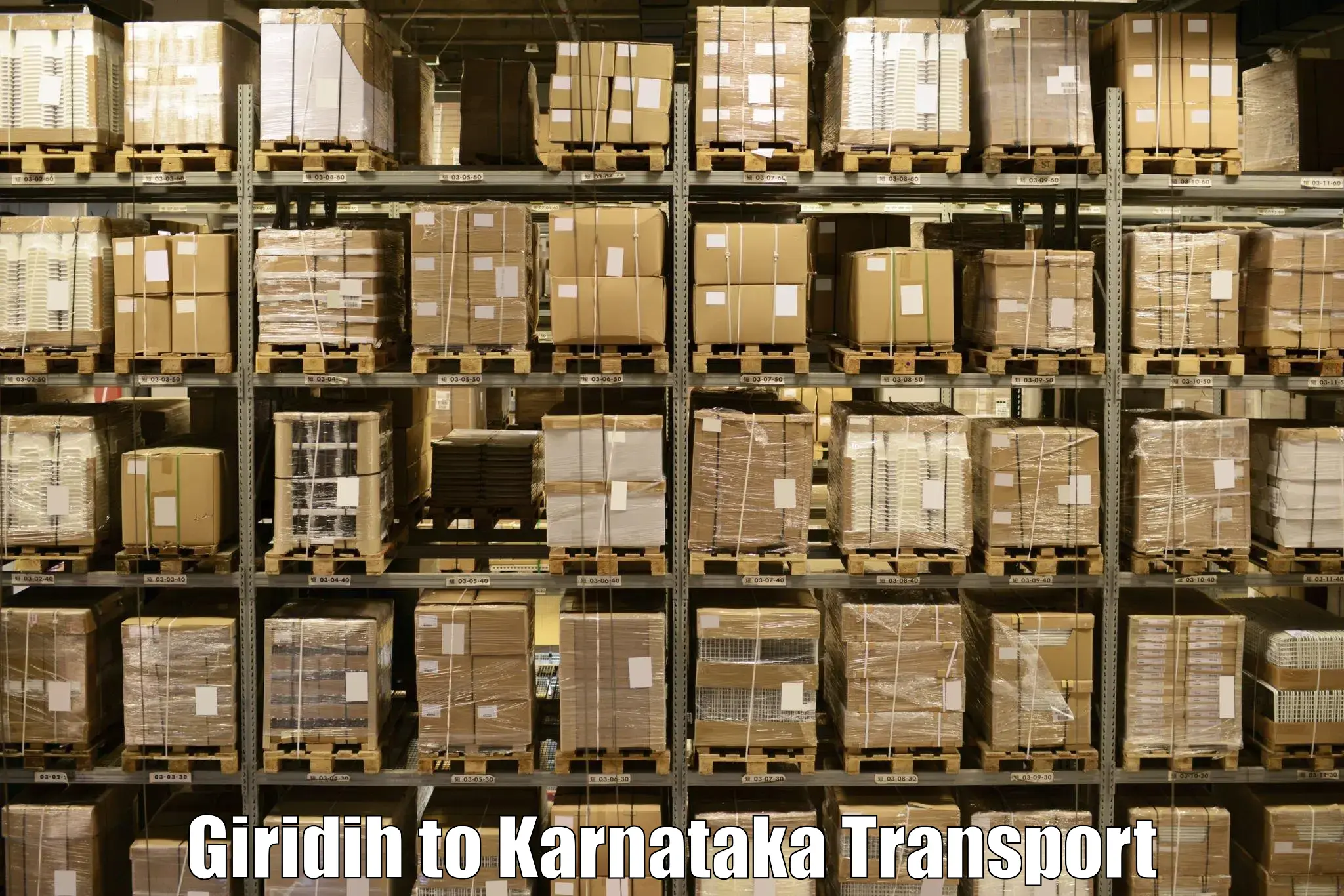 International cargo transportation services Giridih to Bhalki