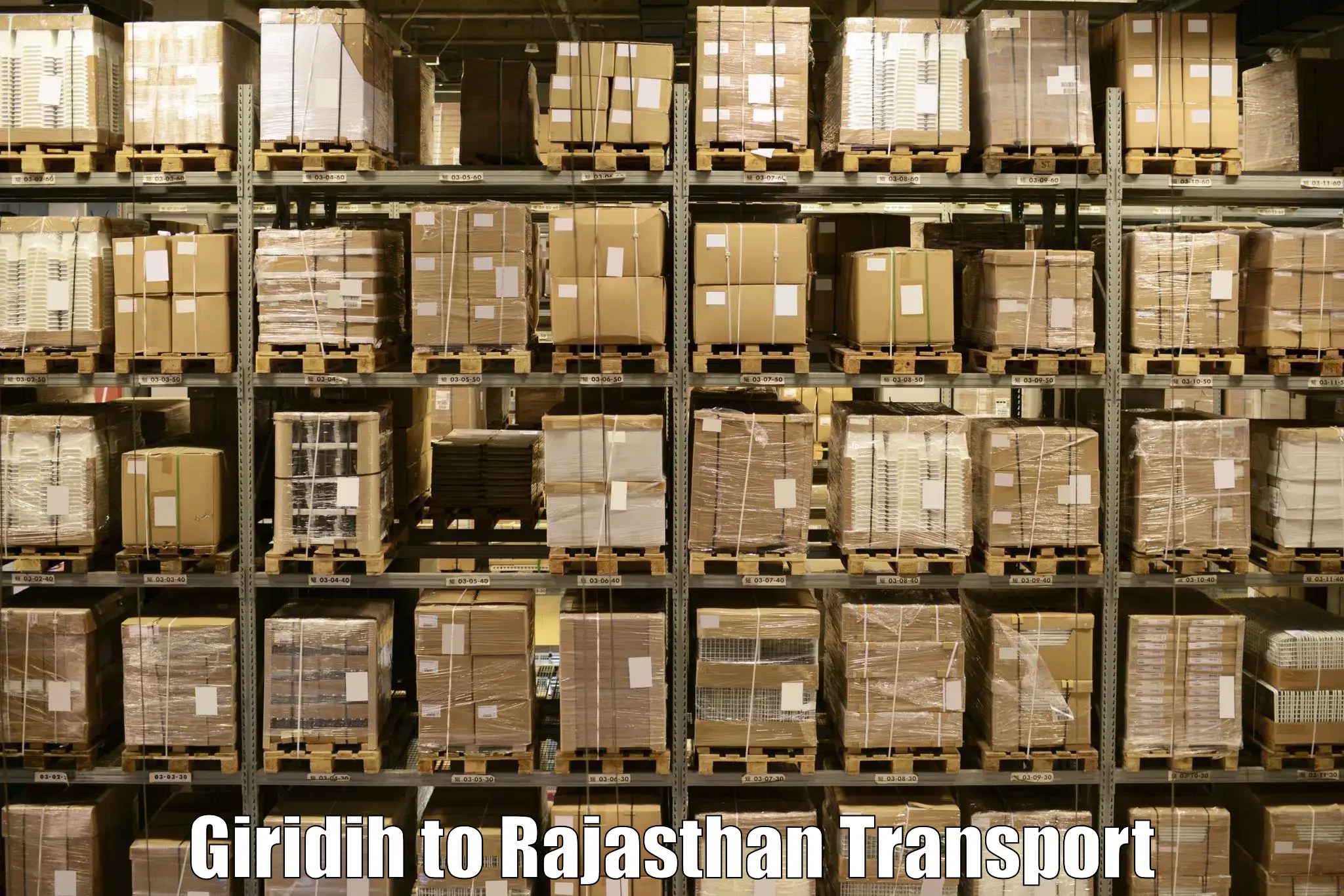 Land transport services Giridih to Rajasthan