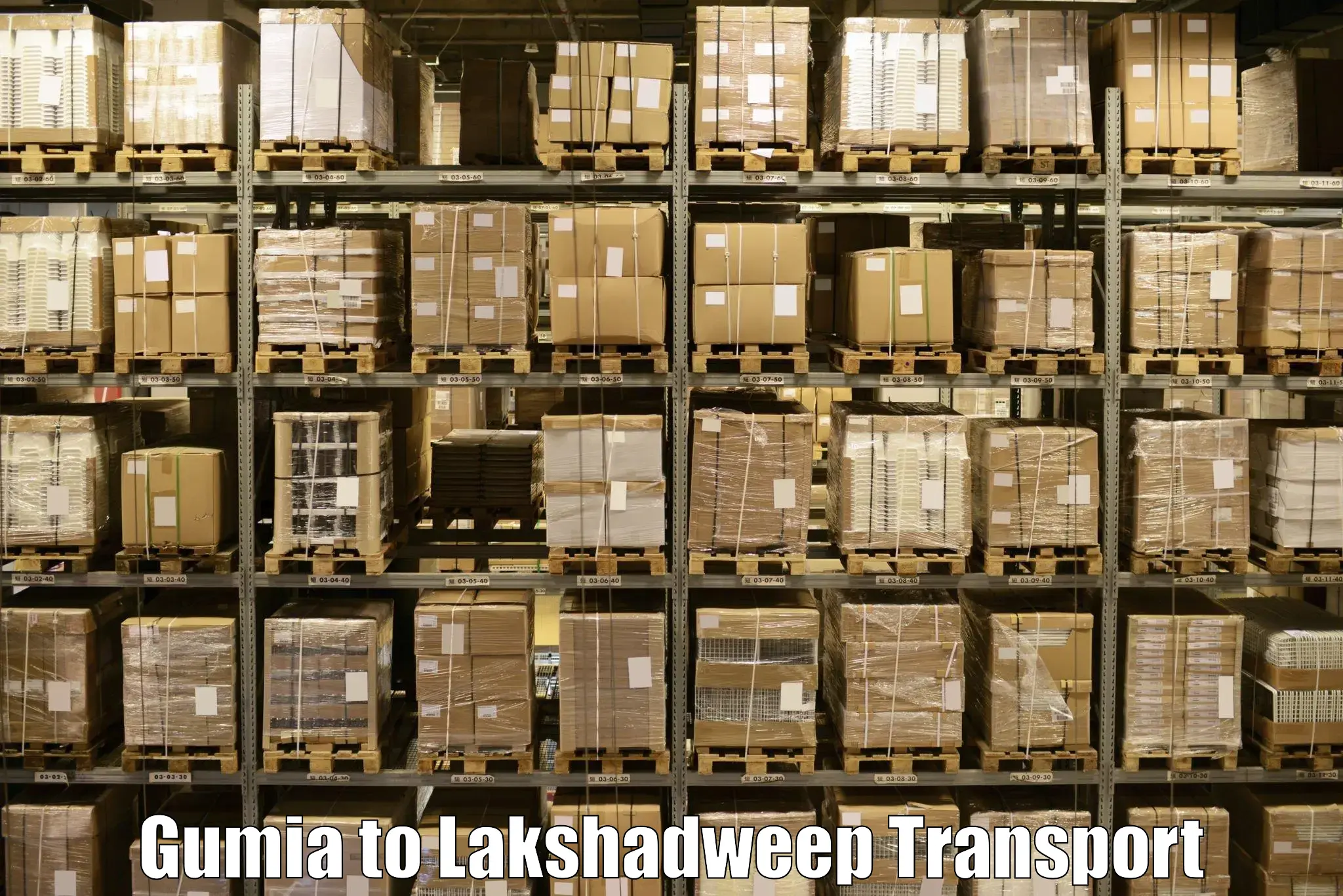 Online transport booking Gumia to Lakshadweep