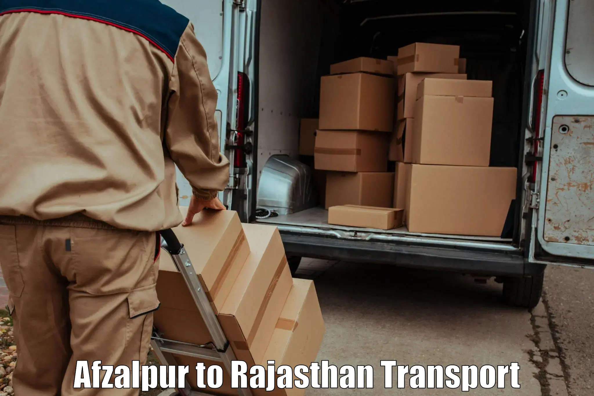 Vehicle courier services Afzalpur to Jaipur