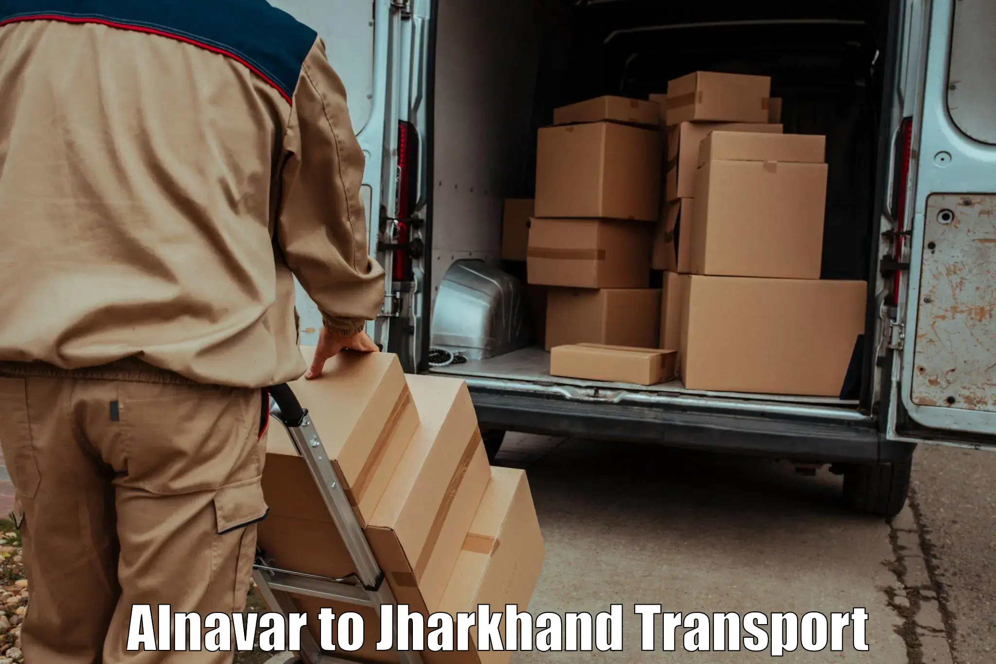 Interstate goods transport Alnavar to Bishrampur Palamu