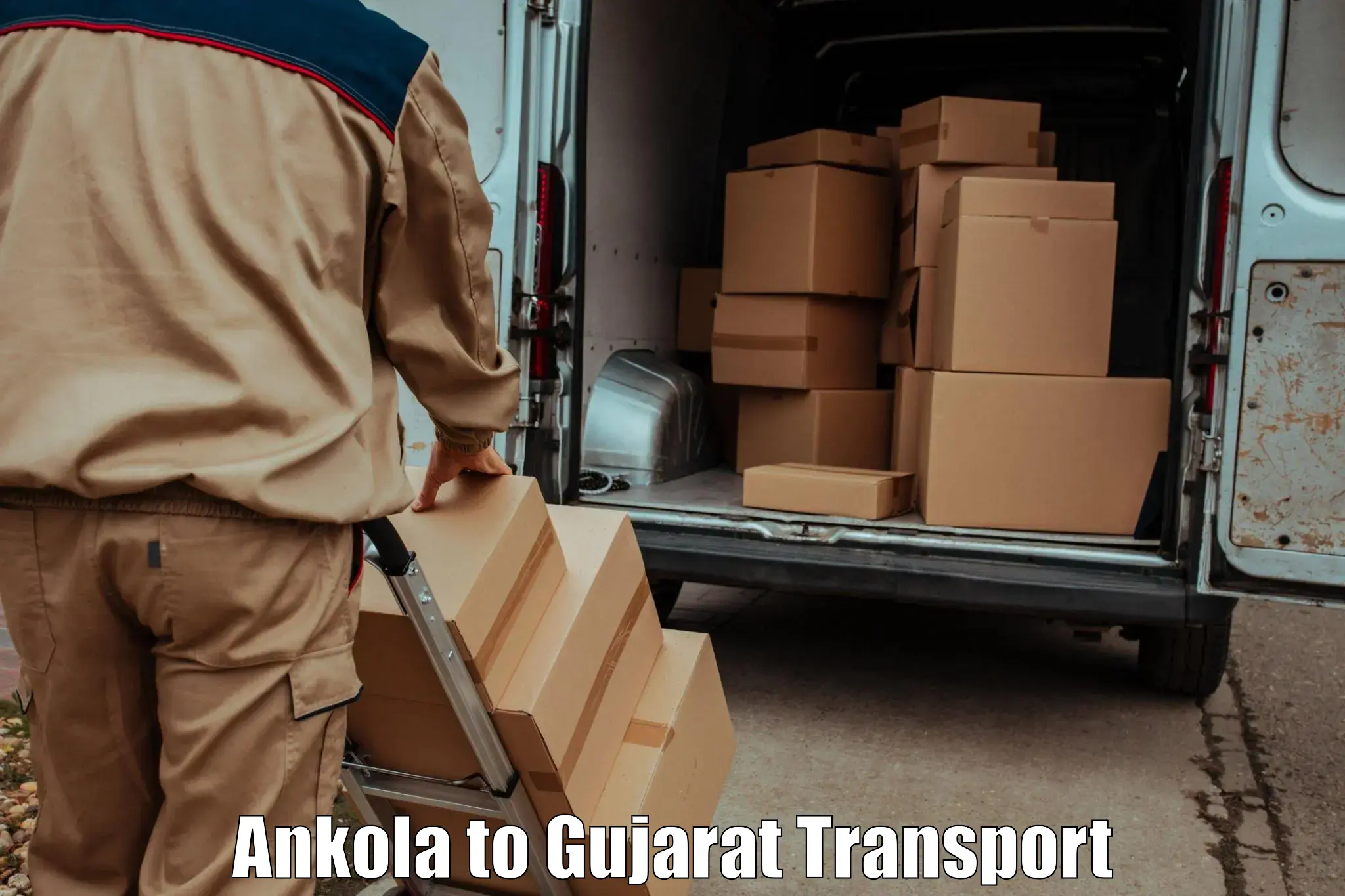Lorry transport service in Ankola to Gujarat