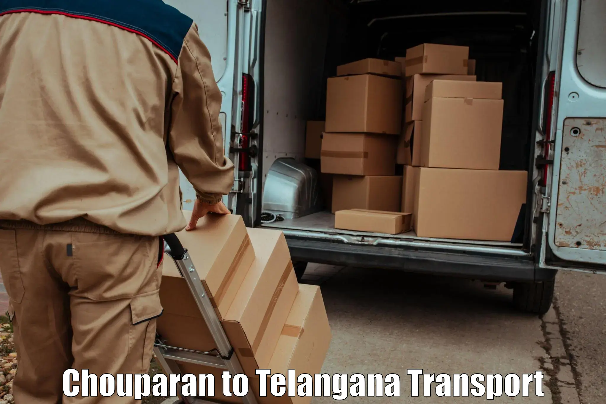 Two wheeler parcel service in Chouparan to Hyderabad