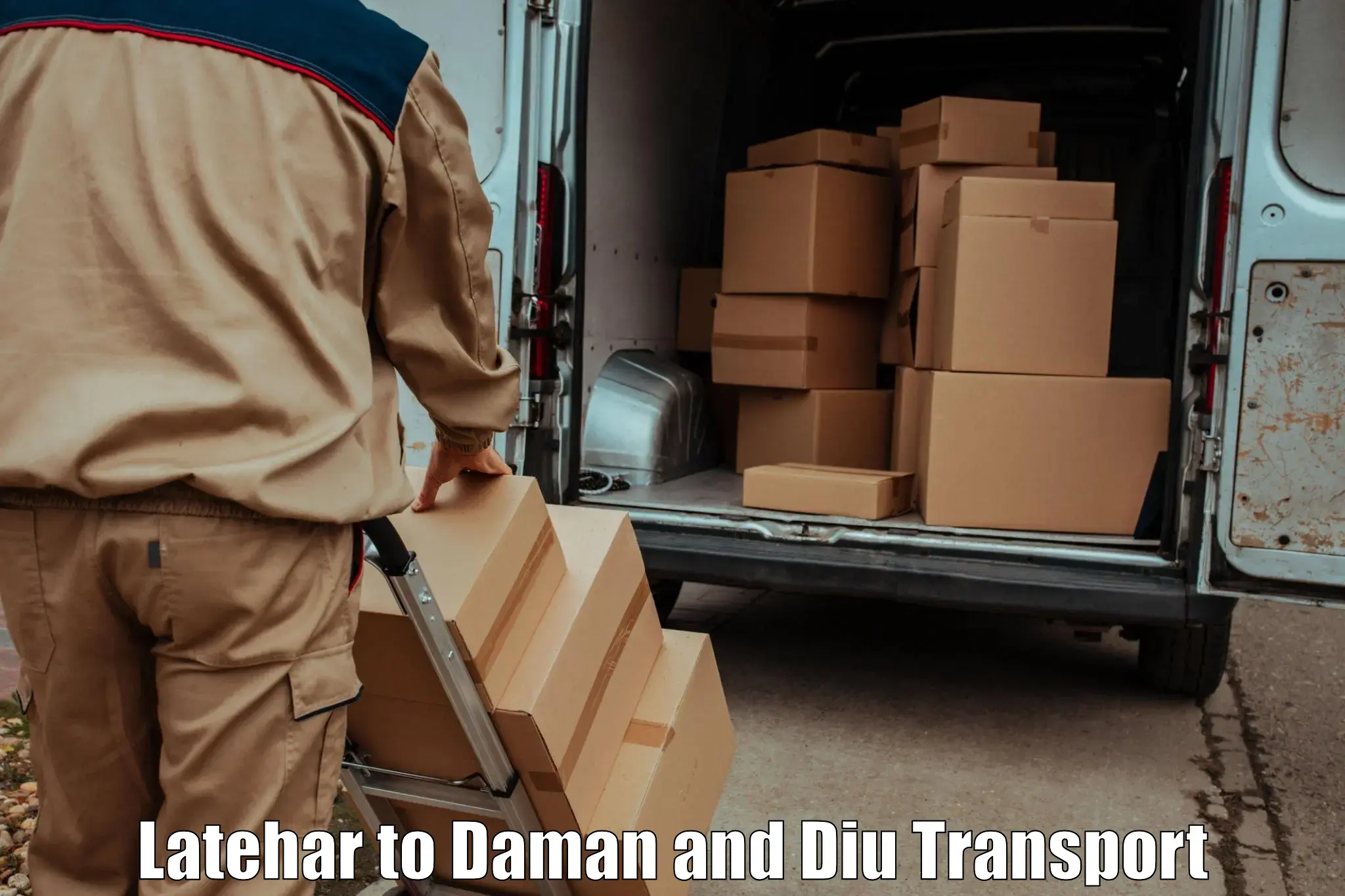 Commercial transport service Latehar to Daman and Diu