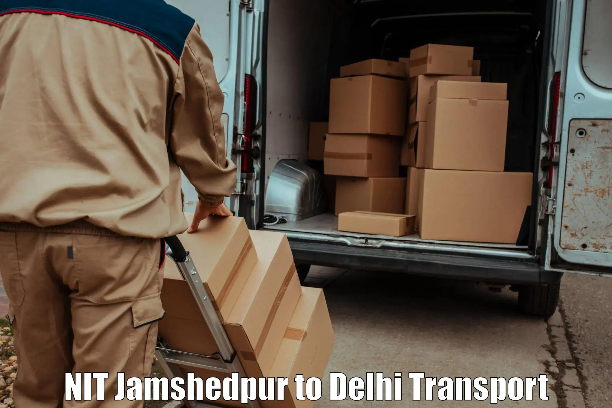 Cargo train transport services NIT Jamshedpur to Jawaharlal Nehru University New Delhi